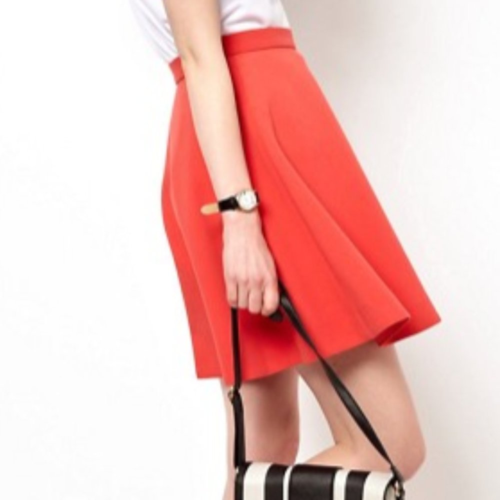 Boutique By Jaeger Skater Skirt Orange Size 14